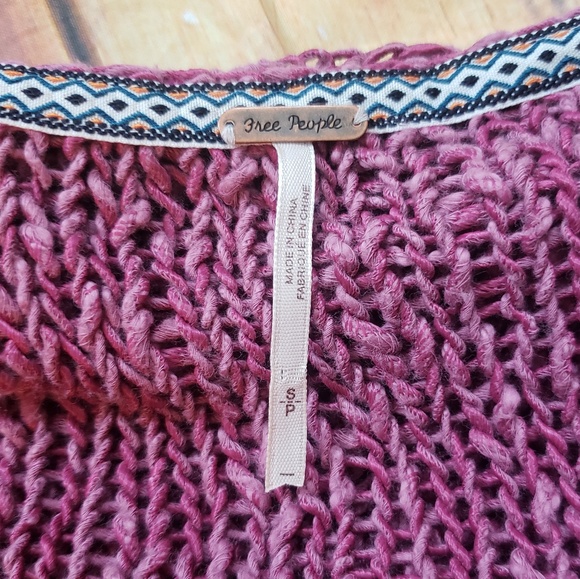 Free People Vertigo Pullover Sweater Sz S GUC - Picture 5 of 7
